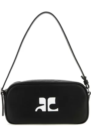 Courrèges Taske, Dame, Sort, ONE SIZE, Uld, Sort Læder Skuldertaske Re-Edition
