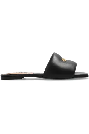 Moschino Sko, Dame, Sort, 36 EU, Læder, Læder slides