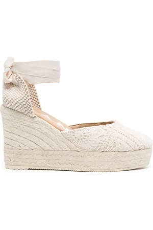 MANEBI Sko, Dame, Hvid, 40 EU, Læder, Wedges