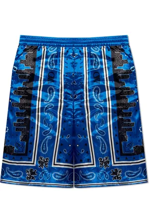 OFF-WHITE Shorts, Herre, Blå, S, Uld, Mønstrede Bermuda Shorts