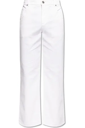 Etro Jeans, Herre, Hvid, S, Tyl, Logo-broderede Jeans