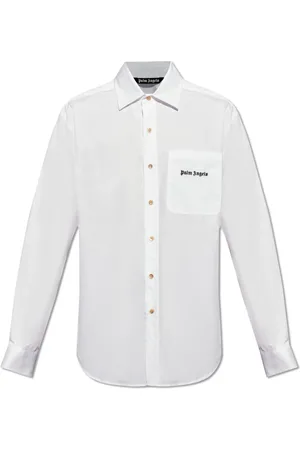 Palm Angels Skjorte, Herre, Hvid, S, Bomuld, Skjorte med lomme