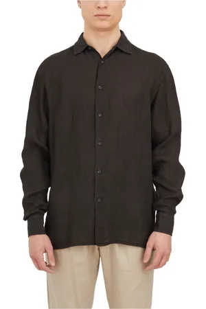 Paolo Pecora Skjorte, Herre, Sort, XL, Casual Bluser