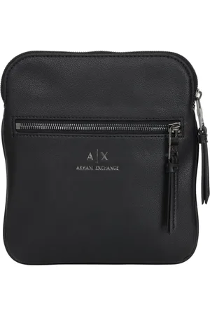 Armani Exchange Taske, Herre, Sort, ONE SIZE, Uld, Sort skuldertaske i imiteret læder