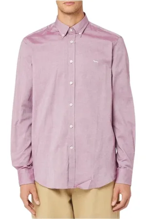 HARMONT&BLAINE Skjorte, Herre, Rød, 2XL, Bomuld, Casual Bluser
