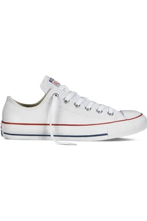 Converse Sko, Dame, Hvid, 36 EU, Læder, Hide Afslappede Læder Sneakers til Kinder