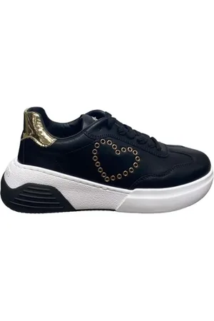 Moschino Sko, Dame, Sort, 39 EU, Sorte Afslappede Syntetiske Sneakers til Kinder