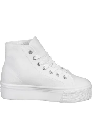 Superga Sko, Dame, Hvid, 40 EU, Uld, Hide Casual High-Top Damesneakers
