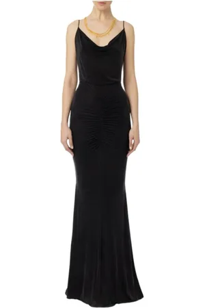 Elisabetta Franchi Kjole, Dame, Sort, L, Polyester, Elegant Kjole