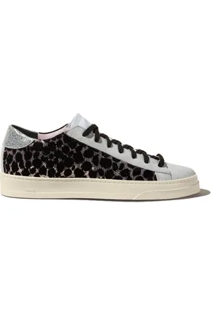 P448 Sko, Dame, Flerfarvet, 40 EU, Trykte Grå Sneakers