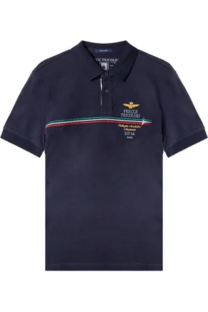 Aeronautica Militare Top, Herre, Blå, M, Bomuld, Bluser