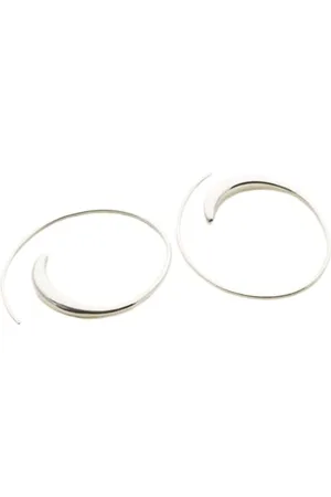 Marlene Juhl Jorgensen Tilbehør, Dame, Grå, ONE SIZE, Asymmetric hoops