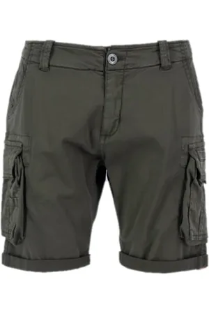 Alpha Industries Shorts, Herre, Grå, W32, Bomuld, Cargo Crew Shorts Grå Sort