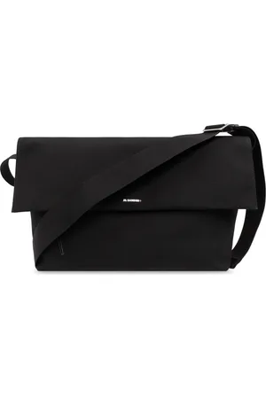 Jil Sander Taske, Herre, Sort, ONE SIZE, Uld, Skuldertaske med logo