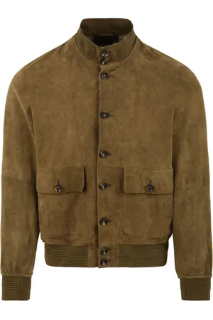 THE JACK LEATHERS Jakke, Herre, Grøn, XL, Læder, Grøn Riverside Seamless Læderfrakke
