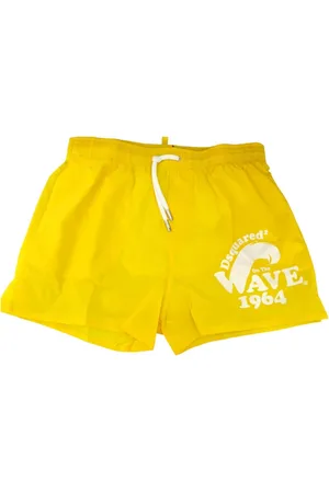 Dsquared2 Shorts, Herre, Gul, M, Polyester, Surfer Gang Rave Boxer Shorts