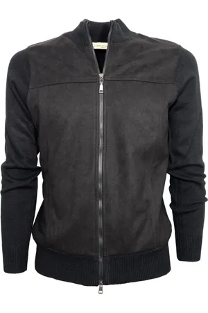CASHMERE COMPANY Jakke, Herre, Sort, XL, Læder, Læderjakke