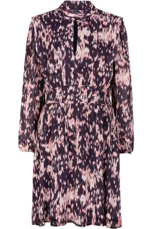 Dante 6 Kjole, Dame, Lyserød, S, Chiffon, Printet Kjole i Krinkel Optik Ecovero Viskose Chiffon