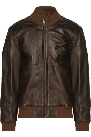 Aeronautica Militare Jakke, Herre, Brun, XL, Læder, Læderjakke
