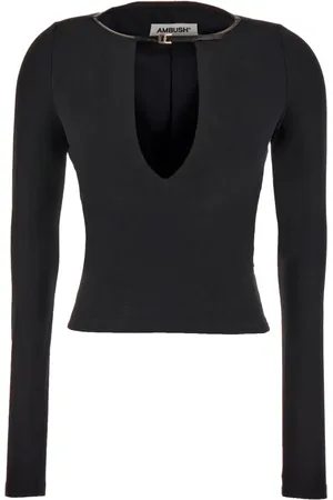 AMBUSH Top, Dame, Sort, S, Uld, Long Sleeve Tops