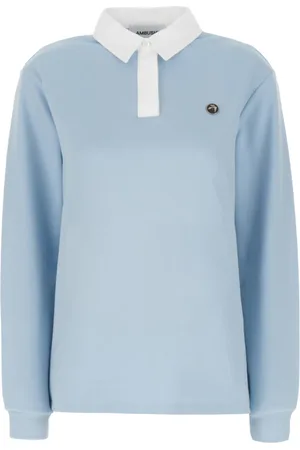 AMBUSH Top, Dame, Blå, L, Bomuld, Polo Bluser