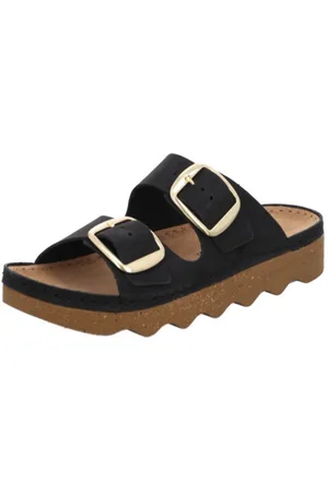Rohde Sko, Dame, Sort, 40 EU, Læder, Sort Nubuck Læder Kvinders Sandal