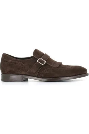 HENDERSON BARACCO Sko, Herre, Brun, 45 EU, Uld, Brune Ruskind Frynse Brogue Sko