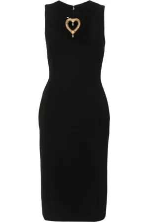 Moschino Kjole, Dame, Sort, S, Midi Dresses