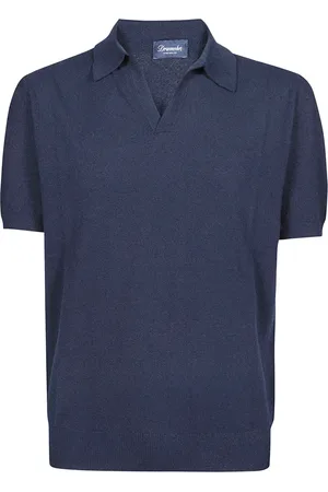 DRUMOHR Top, Herre, Blå, M, Bomuld, Polo Bluser