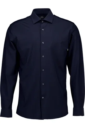 Genti Skjorte, Herre, Blå, M, Blouses
