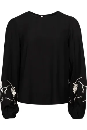 Liberté Bluser & Skjorter, Dame, Sort, L, Uld, - Sada LS Blouse, 21640