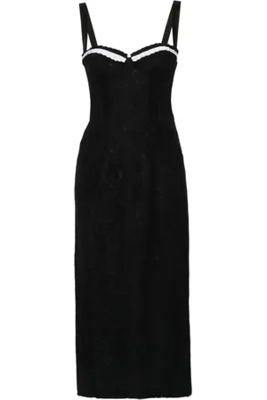 Moschino Kjole, Dame, Sort, XS, Uld, Maxi Dresses