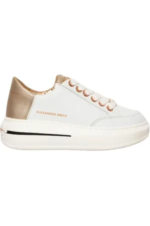 Alexander Smith Sko, Dame, Hvid, 36 EU, Læder, Lancaster Sneakers Hvid Kobber Læder