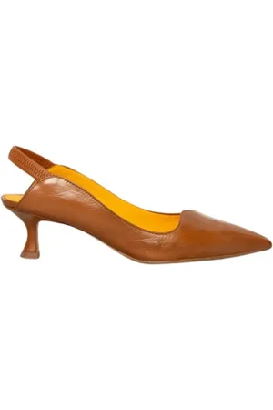 MARA BINI Sko, Dame, Brun, 37 EU, Læder, Læder Slingback Sandal - Karamel
