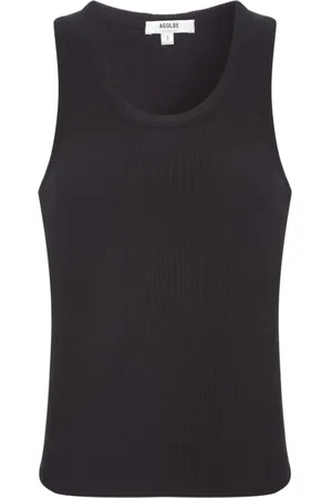 AGOLDE Top, Dame, Sort, L/XL, Bomuld, Ærmeløse toppe