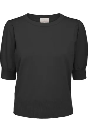 Minus Top, Dame, Sort, L, Uld, Zwart Stilfuld Model