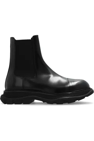 Alexander McQueen Sko, Herre, Sort, 41 1/2 EU, Læder, Læder platform ankelstøvler