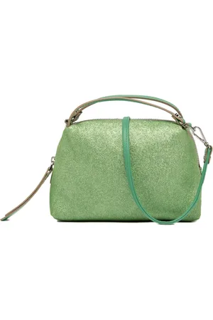 Gianni chiarini Taske, Dame, Grøn, ONE SIZE, Uld, Grøn Æble Ruskind Lurex Håndtaske