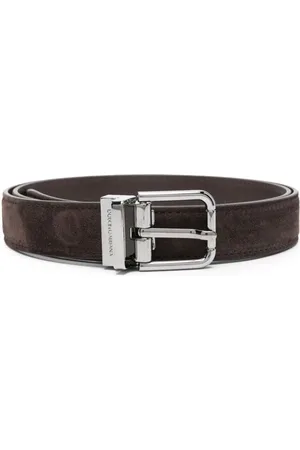 Dolce & Gabbana Tilbehør, Herre, Brun, 90 CM, Læder, Cederbrunt Ruskindsbælte