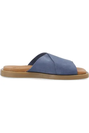 Cashott Sko, Dame, Blå, 41 EU, Suede, Copenhagen - Heidi Slide Suede - Shadow