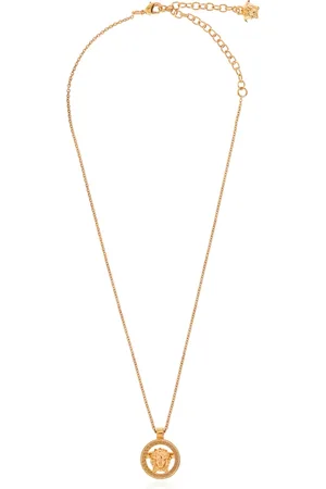 VERSACE Tilbehør, unisex, Gul, ONE SIZE, Uld, Perleudsmykket halskæde