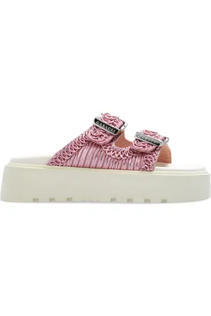 Casadei Sko, Dame, Lyserød, 37 EU, Uld, Birky Platform Slides