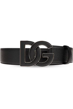 Dolce & Gabbana Tilbehør, Herre, Sort, 100 CM, Bælte med logo