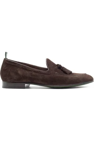 Green george Sko, Herre, Brun, 43 1/2 EU, Læder, Håndlavet Brun Ruskind Loafer Sko