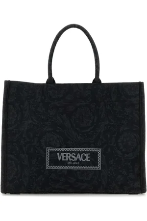 VERSACE Taske, Dame, Sort, ONE SIZE, Uld, Athena Broderet Indkøbstaske