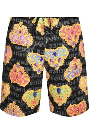 VERSACE Badetøj, Herre, Flerfarvet, M, Heart Couture Sorte Badeshorts