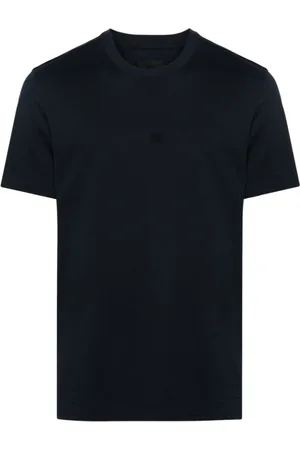 Givenchy Top, Herre, Blå, XS, Bomuld, Broderet Slim Fit T-shirt