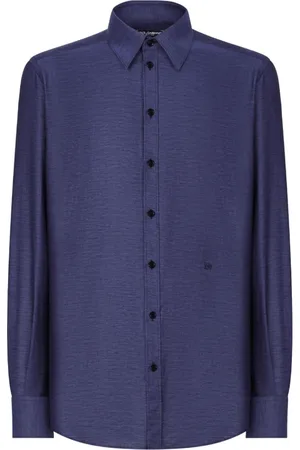 Dolce & Gabbana Skjorte, Herre, Blå, M, Bomuld, Straight Bukser