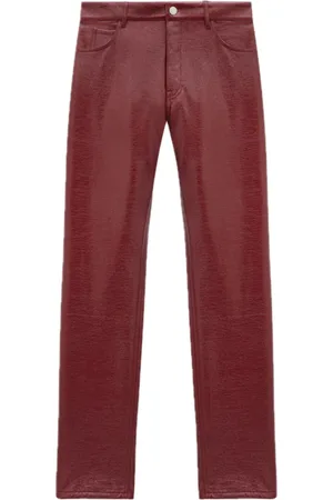 Courrèges Bukser, Dame, Rød, XL, Bomuld, Straight Bukser