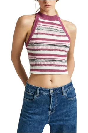 Pepe Jeans Top, Dame, Flerfarvet, XS, Uld, Ærmeløse toppe